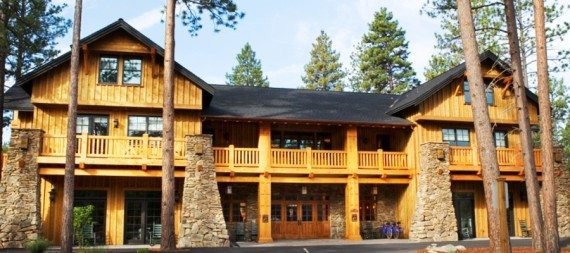 The entrance to FivePine Lodge in Sisters, Oregon. The entrance to FivePine Lodge in Sisters, Oregon.