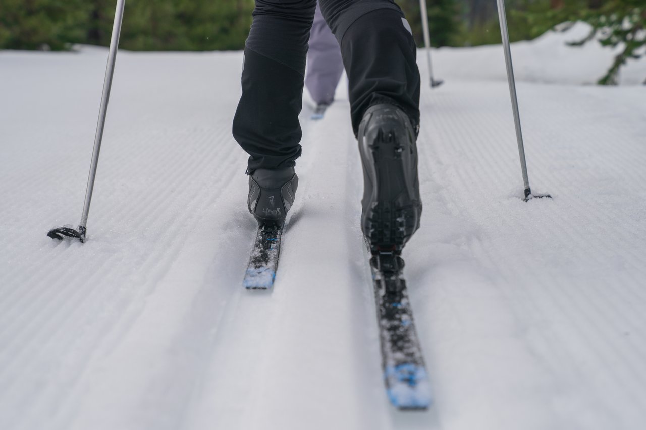 Cross-country skiing at a Sno-Park outside of Bend, Oregon Cross-country skiing at a Sno-Park outside of Bend, Oregon