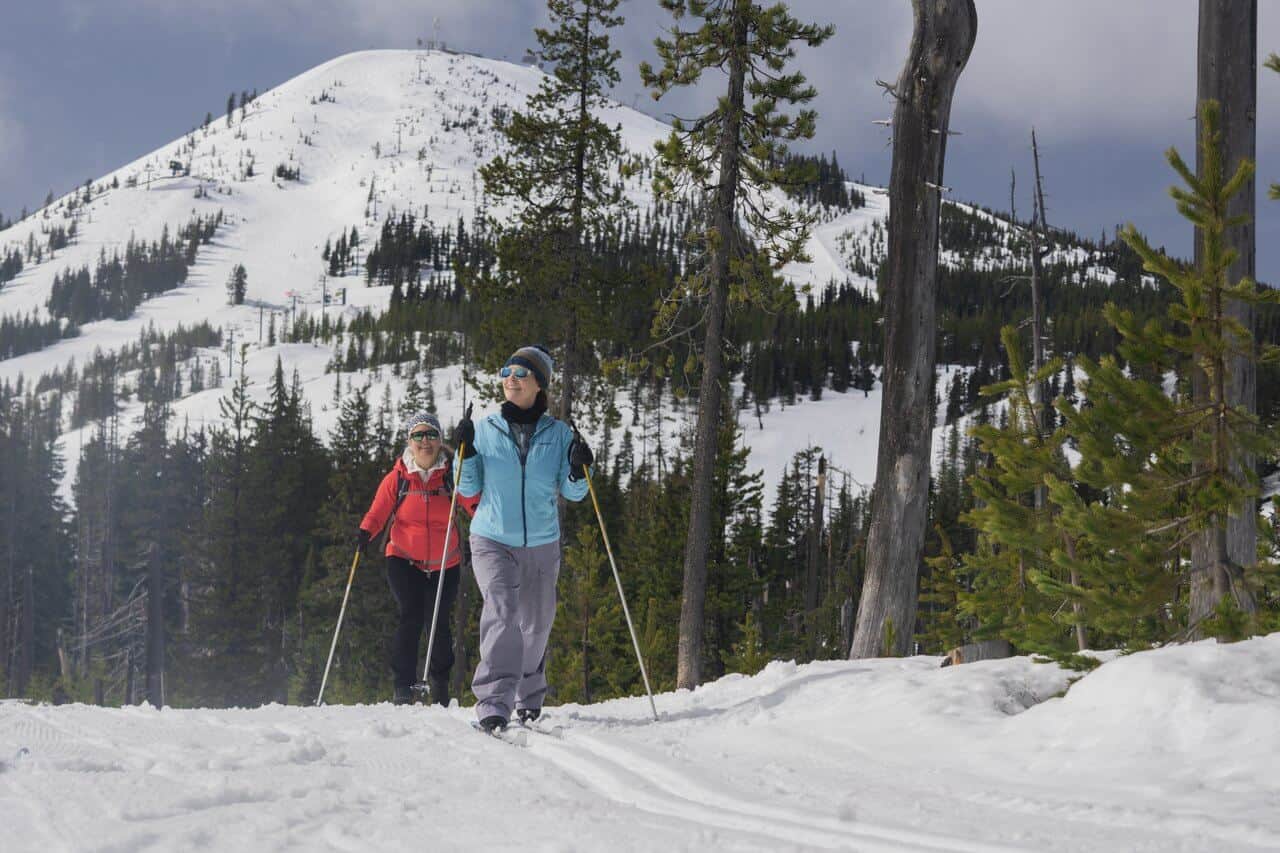 Cross-country skiing at a Sno-Park outside of Sisters, Oregon Cross-country skiing at a Sno-Park outside of Sisters, Oregon